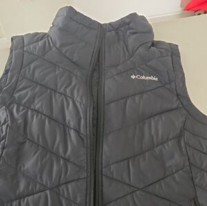 Columbia Long Black Quilted Vest
